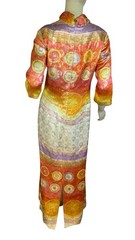 WOMEN’S VINTAGE 1970’S RED & ORANGE MALCOLM STARR ELINOR SIMMONS DRESS SZ 14