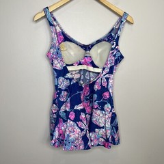 Vintage Rose Marie Reid Swim Bathing Suit Pin Up Blue 1960s Size 12
