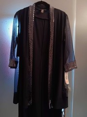 A Brand NewBlack Coctail Dress With Long Sheer Jacket Size 10 P