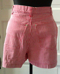 90’s No. 4 EXPRESS JEANS Red Check Old School Shorts 5 / 6