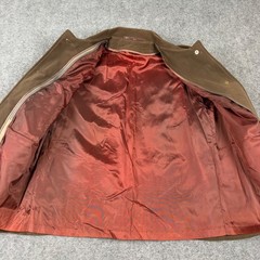 Sears Napoli Suede Jacket Womens Brown Faux Suede Vinyl Vintage 70s Coat