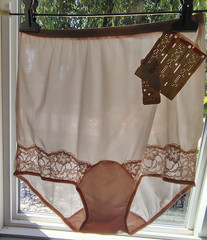 Vintage VANITY FAIR 100% Nylon Tricot Brushed Gusset Granny Sissy Panties 5 S/M