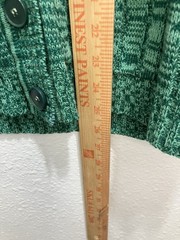 Kmart Vintage 1970s St. Patrick’s GREEN 100% Acrylic Button Cardigan Size Small