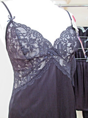 12 Pc *ALL BLACK* Lingerie Camisoles Full Dress & Half Slips Lot Vtg–Modern ab6