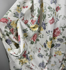 Vintage Vanity Fair Nylon Housecoat Floral Robe L Cottagecore Prairie Grannycore