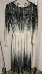 vintage 1970s P.C.F. Petites by Hal Ferman black & white patterned Dress