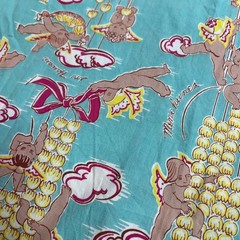 Vintage 50s Poi Pounder Tog Hawaiian Togs Shirt M Honolulu Cupid Cherub Aloha