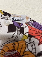 Vtg Portiono 70s Womens Two Piece Matching Set Crop Top And Pants Floral Sz S