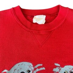 VTG Ken Done Koala Christmas Holiday Carolers Noel Art-To-Wear Rhinestones Large