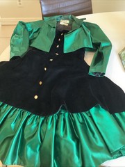 Vintage Kiki Monte Carlo Creations 3 Pice Black Emerald Silk Evening Outfit