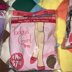 VINTAGE L’EGGS Today’s Girl Lot of 9 Pack Assorted Knee Highs 20 Pair Pantyhose