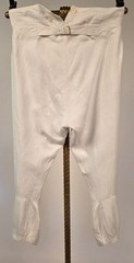 ANTIQUE VICTORIAN 19TH C MEN’S WHITE RIDING BREECHES PANTS W BUCKLE BACK