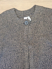 Retro VTG Bobbie Brooks Short Sleeve Sweater Black Brown Knit 67226 Bangladesh