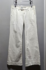 Vintage Y2K American Eagle Outfitters Cream Ivory Low Rise Wide Leg Flare Jeans