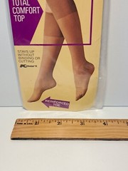 Vintage K – Mart Knee Hi Stockings Mist Tone Fits Sz. 8.5 – 11 Orig. Pkg. NOS