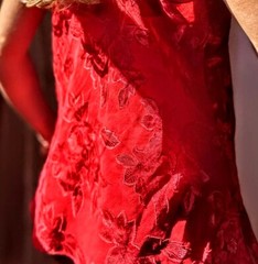 💘SZ M💘RED HONORS BURNOUT FLORAL CAMISOLE ADJUST SPAGHETTI STRAPS