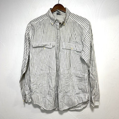 Vintage Theo Women’s Striped 100% Cotton Button Down Long Sleeve Shirt Size 6
