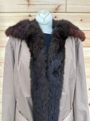 Mano Swartz Ranch Raised Opossum Women’s Vintage All Weather Coat & Hood