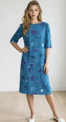 Vintage 80s California Looks Dress Womens 16 Paint Splatter Shoulder Pads Retro