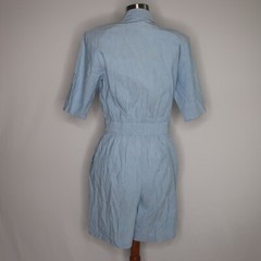 VTG 80’s d Frank Country Retro Washed Denim Fringed Beaded Romper USA Made Sz 10