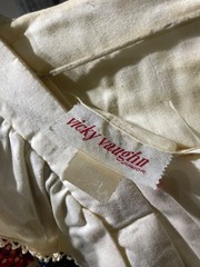 Vintage 1970s Vicky Vaughn Patchwork Umbrella Embroidered Apron Maxi Dress