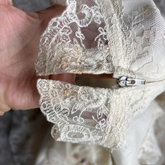 Vtg 70’s Country Elegance California Size 10 Wedding Dress Ivory Lace