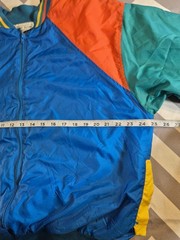 Vintage Bay Club 80s Coat Sz? Color Block Warm Up Jacket Windbreaker Boxy Fit