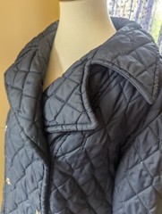 Vintage 80’s Montgomery Ward Quilted Jacket Dark Blue Womens Size 18 1/2 Large