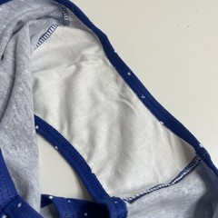 Vintage Fruit of the Loom High Waist Brief Panty Size 7 Blue White Polka Dot