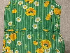Vintage 60s 70s Komar house dress Floral USA made Patio Hostess Retro Summer