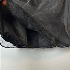 Max Studio Black A-Line nine layer mesh puffy skirt size large with side tie VTG
