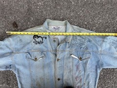 Senior Cords Style Denim Jacket Handwritten High School Varsity Chore Coat VTG