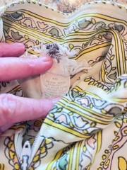 Vintage Mod Novelty Print Nyon Lounge Hostess Gown