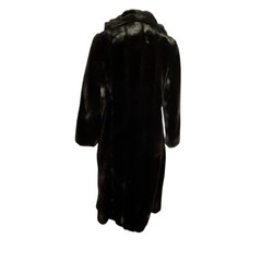 Vintage 1960’s Martinique Mob Dark Brown Faux Fur Longline Coat Dubrowsky Joseph