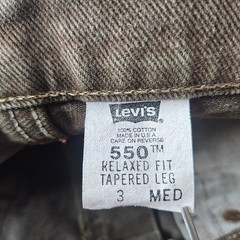 Vtg Levis 550 Relaxed Fit Tapered Leg Brown Jeans Womens 3 Med Made in USA 1996