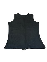 Vintage One Step Up Plus Ladies Black Full Front Zip Typo XL