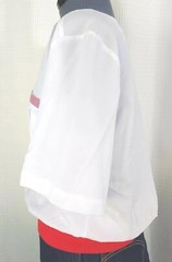 Vintage Laura & Jayne White Blouse w Red & White Striped Accents Size 12