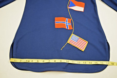 Vintage Mini Dress Size S/M 60s Navy Blue Italy Czech Norway USA Flags Mod GoGo