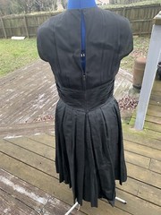1950s Dress ~ Designer Suzy Perette Black Full Skirt Sleeveless Party Dress