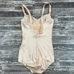Vintage Olga Wunder Suit 34B Bodysuit Shapewear Second Skin Satin Teddy 418