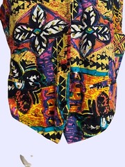 Vintage 90’s Spell Bound Abstract Colorful Sequin Vest Size Large