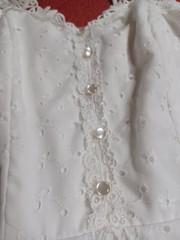 VTG Mid-century 1960s 1970s Candi Jones California Eyelet Prairie Maxi Dress XXS