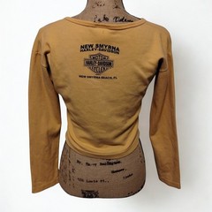Harley Davidson Vintage 2002 Crop Top Long Sleeve Women’s Size S