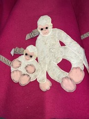 VINTAGE 1950’S FELT POODLE SKIRT Wool Capuchin Monkey Rare One Of A Kind Pink