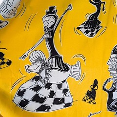 Moschino rare VTG 90’s fairy grunge whimsy surrealism art chess yellow dress 6
