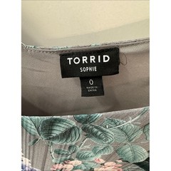 torrid Gray Floral Spaghetti-Strap Cami with Pink and Lavender Flowers