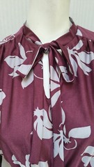 Vintage 1960’s TONI TODD Dark Purple & Gray Jersey Knit DRESS – Size S/M – EUC