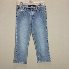 Vintage 90s Y2K MUDD Jeans Cropped Size 9 US 30″ Waist Capri Pant Stretch