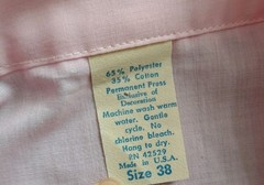 Vtg 70s Sears Pink Pajama Set Permanent Press Piping Coquette Sleepwear Size 38