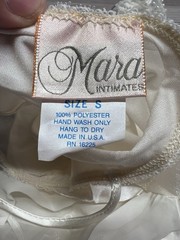 Vintage 80s Mara Intimates Beaded Sequin Satin Chiffon Teddy Bodysuit Bridal S